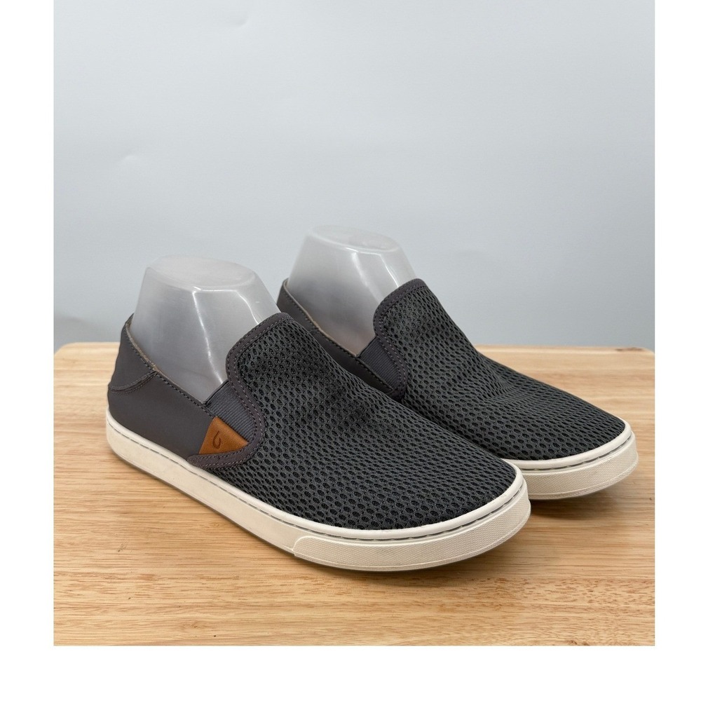 OluKai Pehuea Womens‎ W9 Slip On Sneakers Gray Mesh Lightweight Walking Shoes